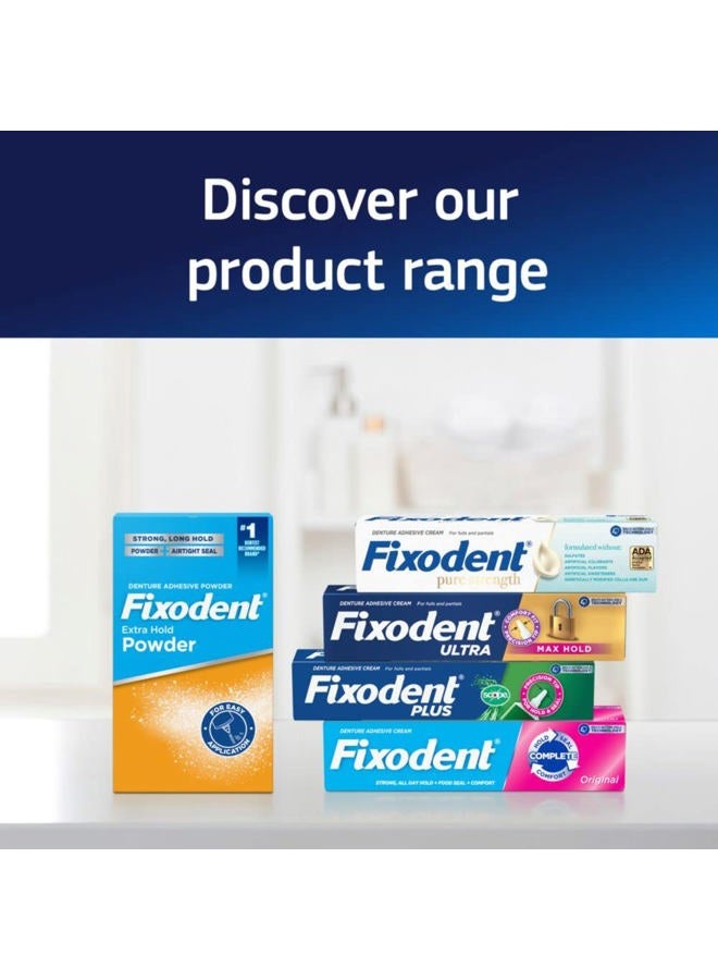 Fixodent كريم لاصق طقم أسنان أصلي كامل، 0.75 أونصة - Image 4